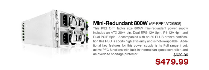 Mini-Redundant 800w
